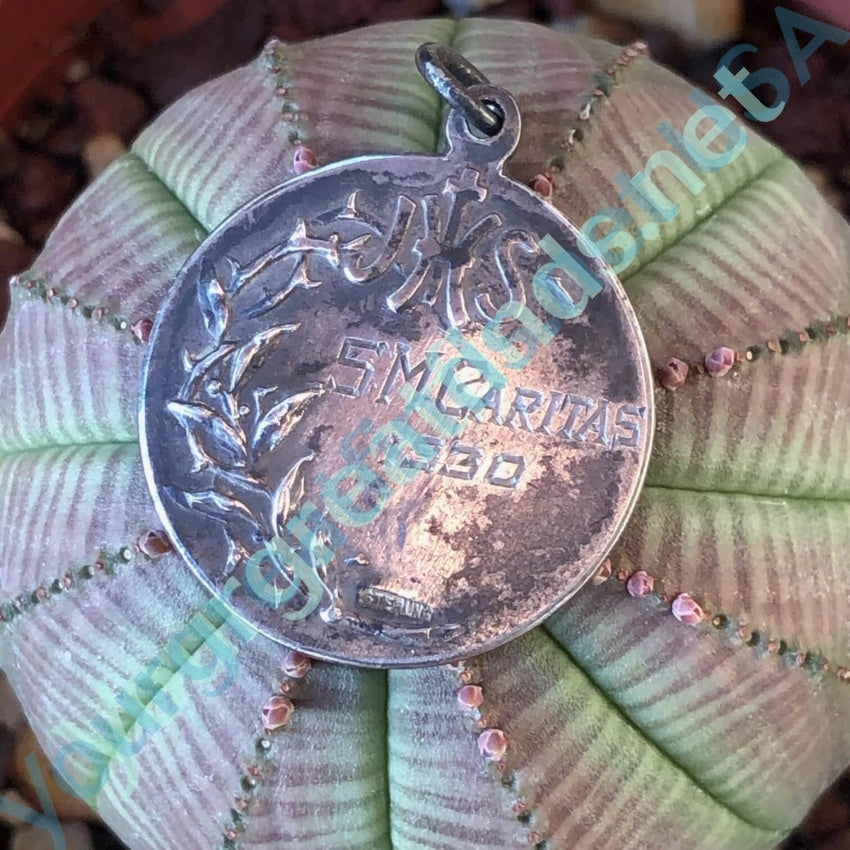 1930 Solid Sterling Silver Jesus Sacred Heart Pendant Yourgreatfinds