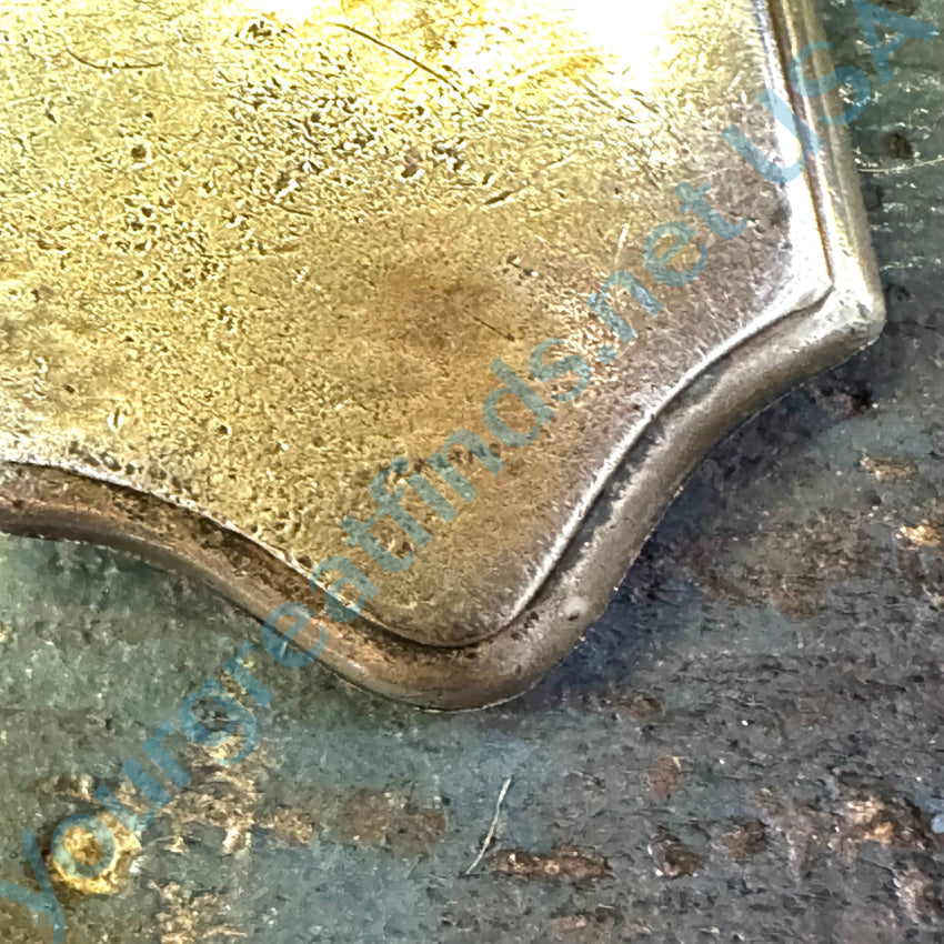 Antique Time Worn Handpainted Enamel Sterling Silver Locket Pendant