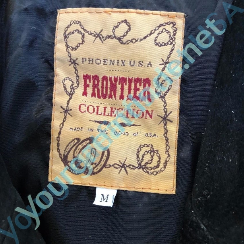 Black Suede Fringed Leather Jacket Frontier Collection M Yourgreatfinds