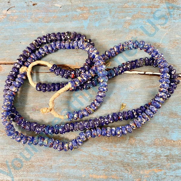 Indigo Blue African Trade Bead Necklaces (2) - Yourgreatfinds