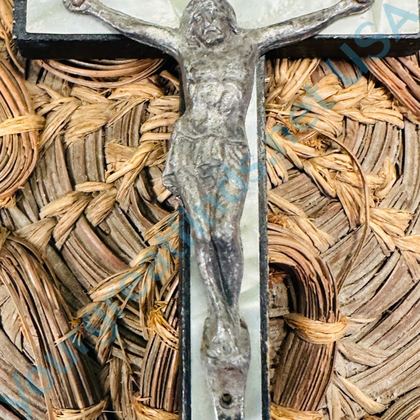 Large Vintage Wooden Hanging Crucifix