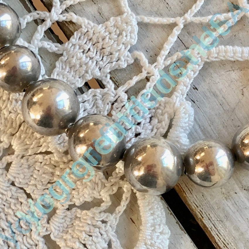 Mexican Sterling Silver Bead "Pearls" Necklace Yourgreatfinds