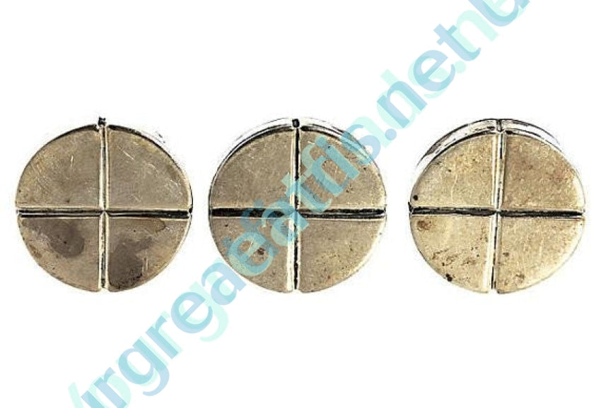 Mid-Century Modern Sterling Silver Buttons , Set of 3 Yourgreatfinds