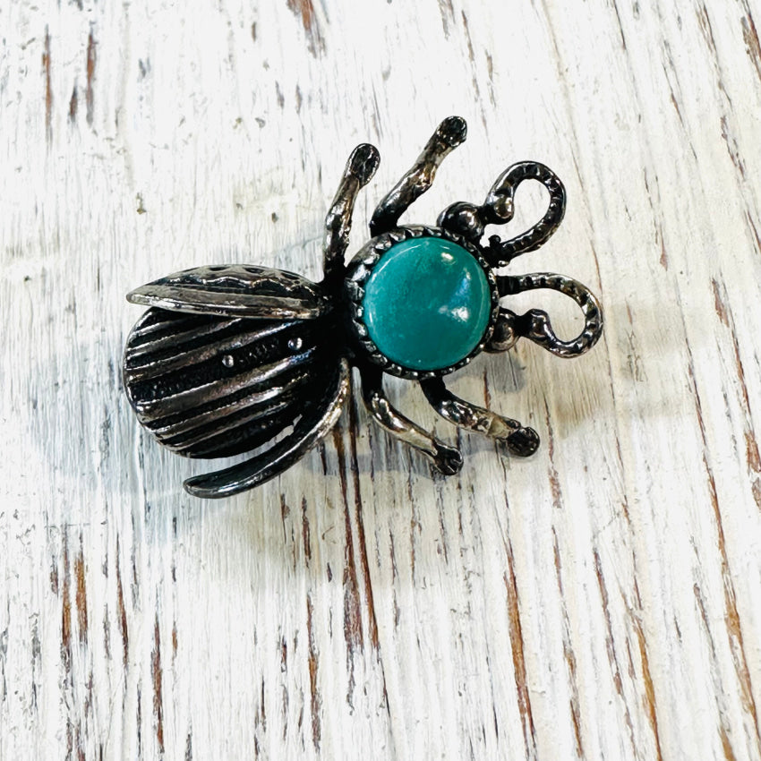 Vintage Sterling Silver orders Turquoise Spider Brooch Pin