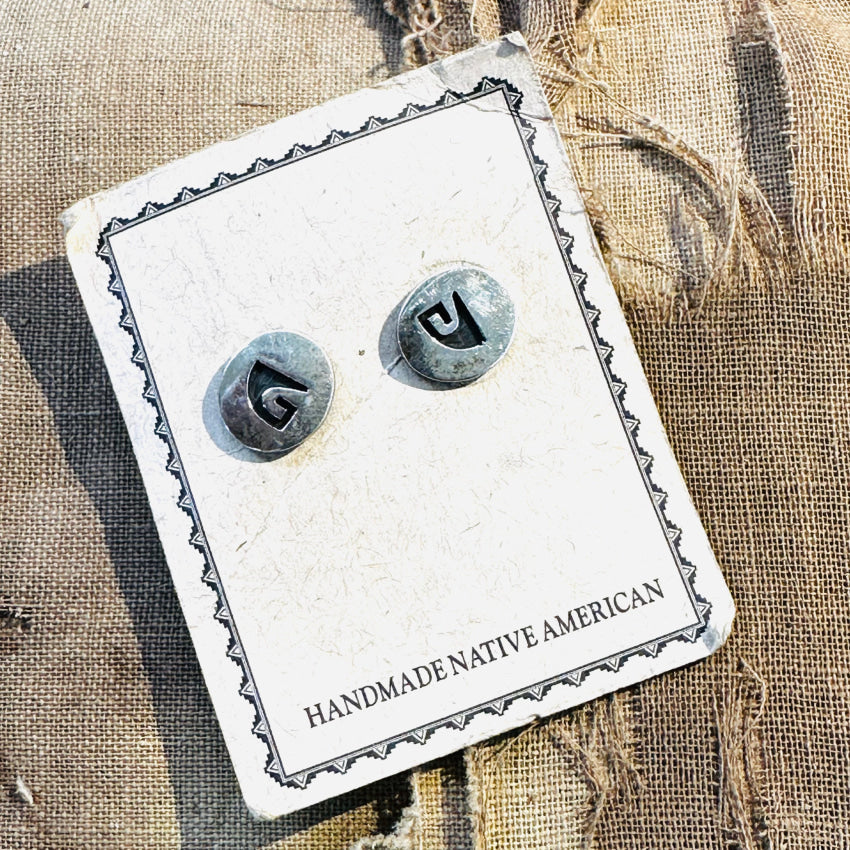 Signed Hopi Handmade purchases Sterling Silver Overlay Stud Earrings