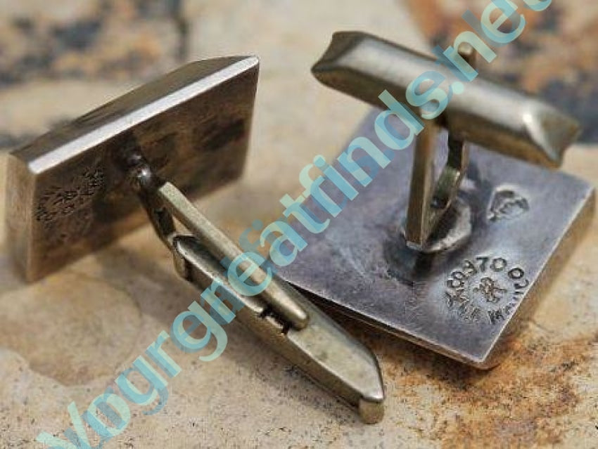 Shell Cufflinks Cuff Links Mexico 970 Fine Silver Yourgreatfinds