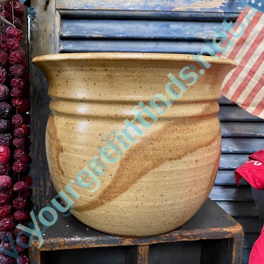 Signed Studio Stoneware Pot Fits 6" Planter Vintage Yourgreatfinds