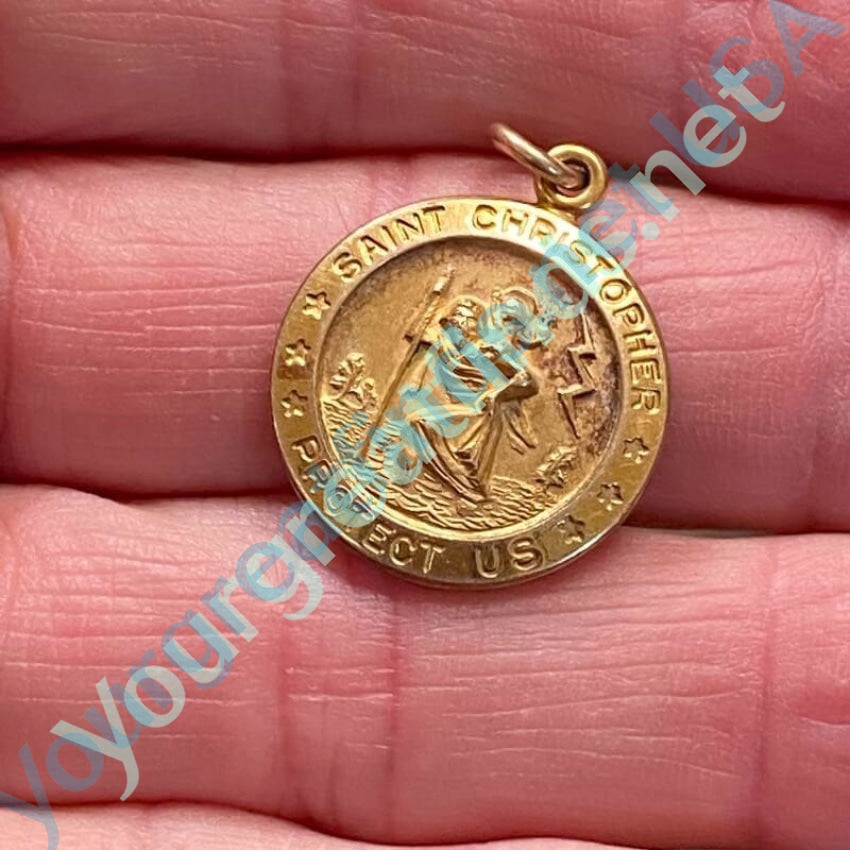 St. Christopher Pendant in 1/20 12kt Yellow Gold Yourgreatfinds