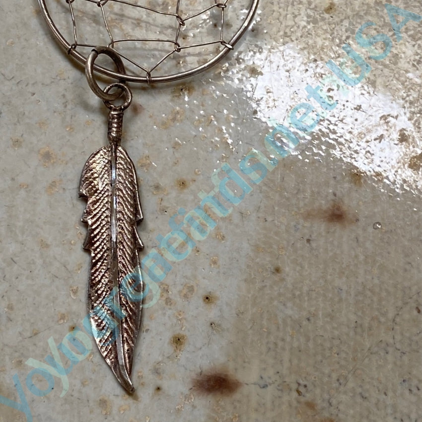 Sterling Silver Dreamcatcher Pendant with Turquoise Yourgreatfinds