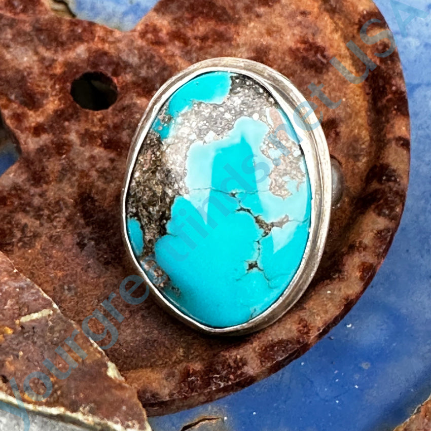 Sterling Silver & Turquoise Ring Size 7