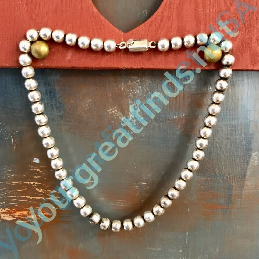 Taxco Sterling Silver Pearls Necklace 16 1/2 inches long Yourgreatfinds