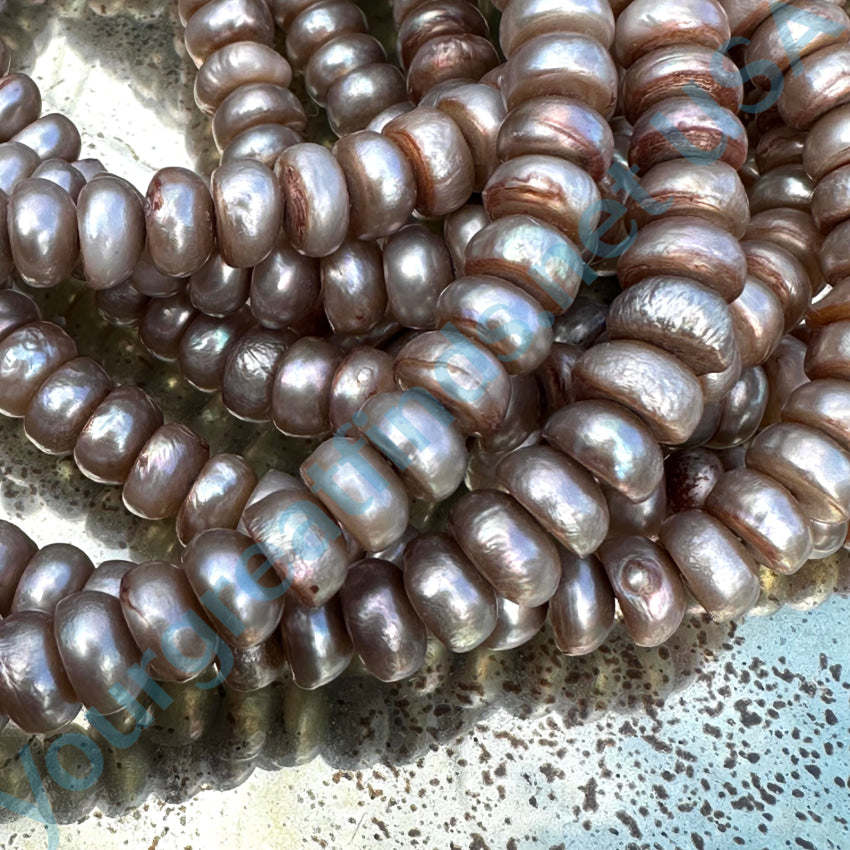 Triple Long Strand 33” Taupe Freshwater Pearl Necklace