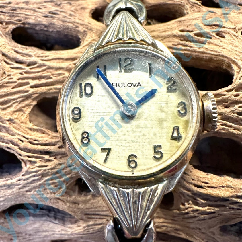 Vintage 10K Yellow Gold Filled Bulova Ladies Watch Non-Working
