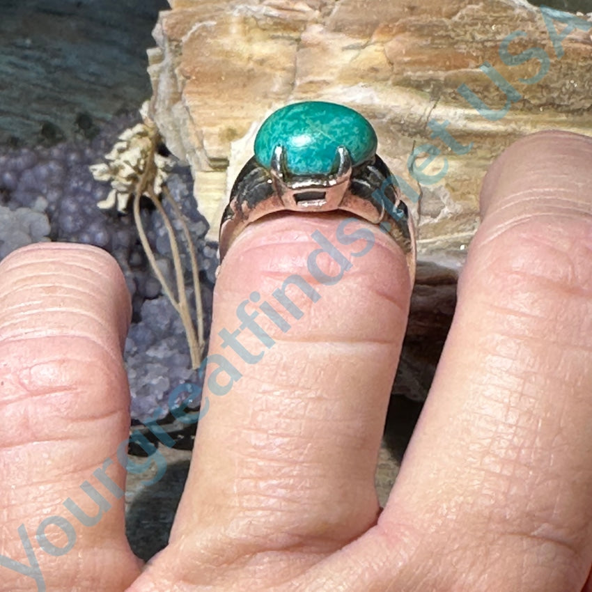 Vintage 1950 Sterling Silver Turquoise Ring