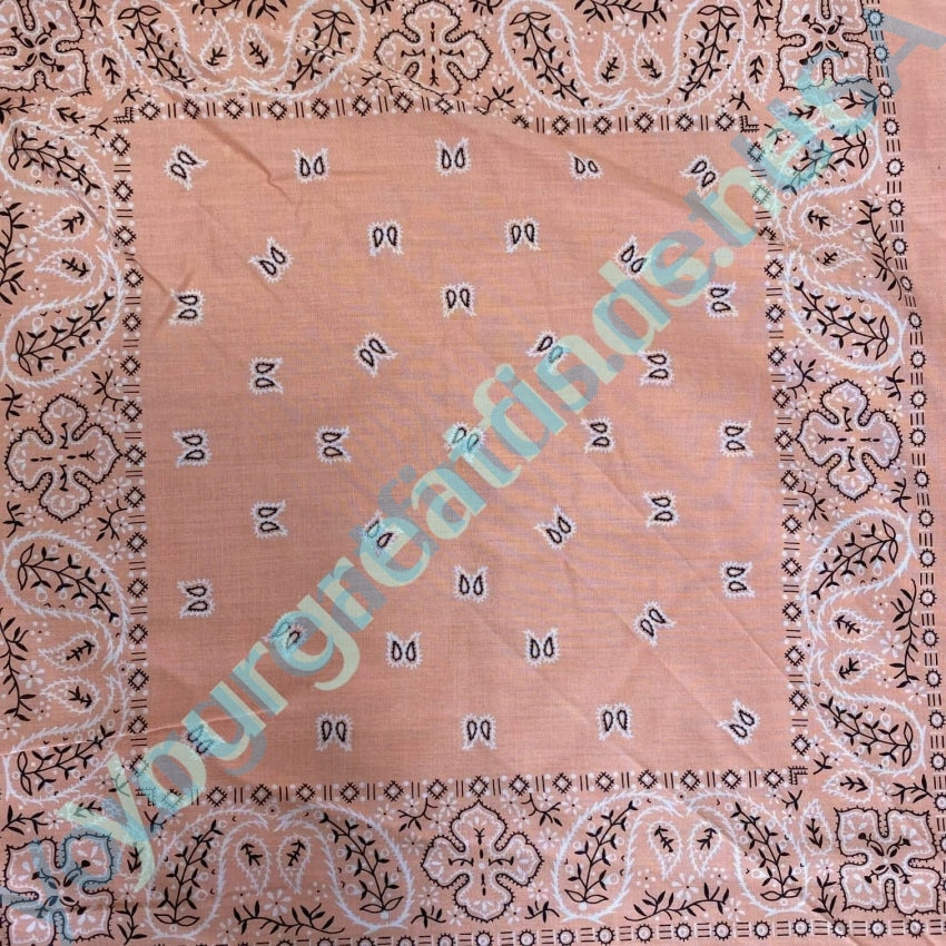 Vintage 1980s Peach Bandana Wamcraft Yourgreatfinds