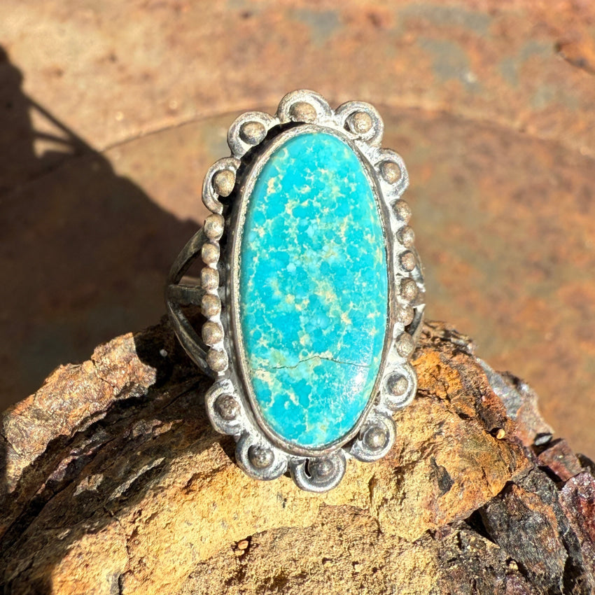 Navajo Vtg Fred Harvey Turquoise Ring Navajo Vtg Fred Harvey