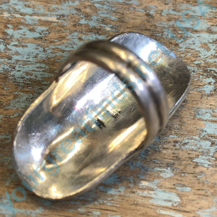 Vintage Navajo Sterling Silver Appliqué Ring Margaret Lee Size 6