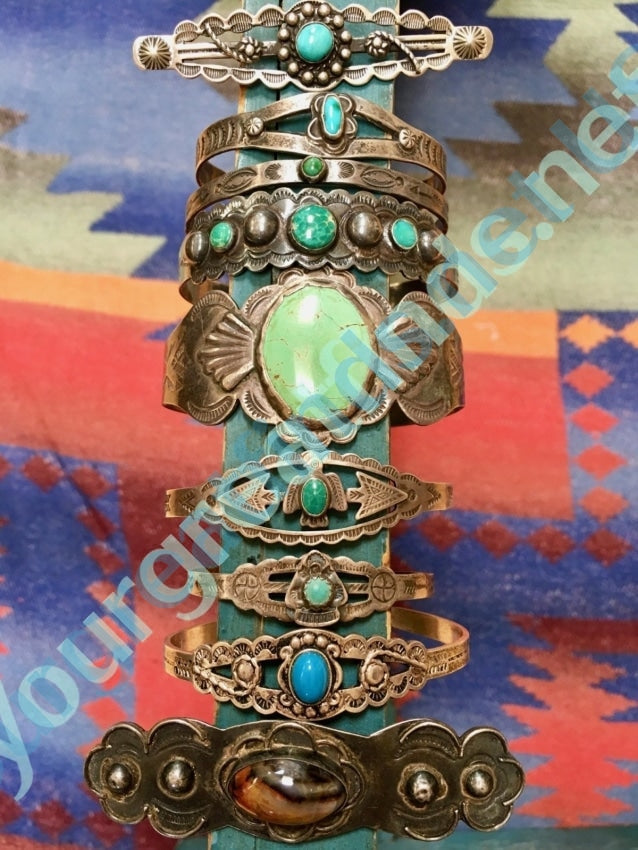 Vintage Navajo Sterling Silver Bracelet Fred Harvey Era Yourgreatfinds