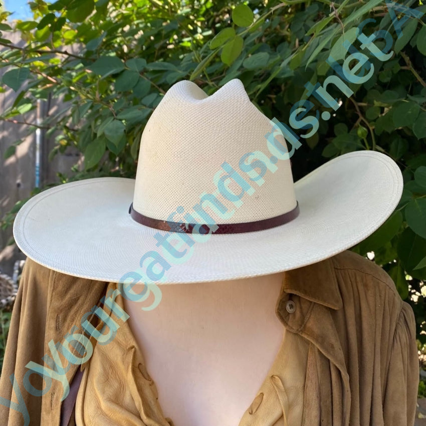 Vintage Resistol Straw Western Summer Cowboy Cowgirl 7 1/8 Yourgreatfinds