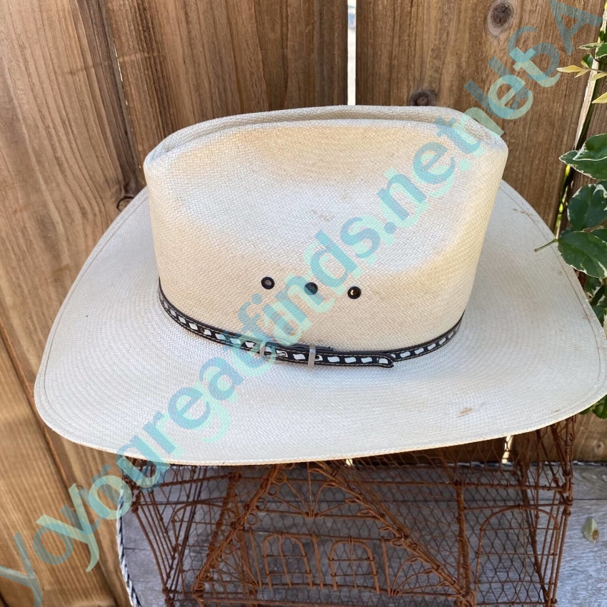 Vintage Resistol Straw Western Summer Cowboy Cowgirl 7 3/8 Yourgreatfinds