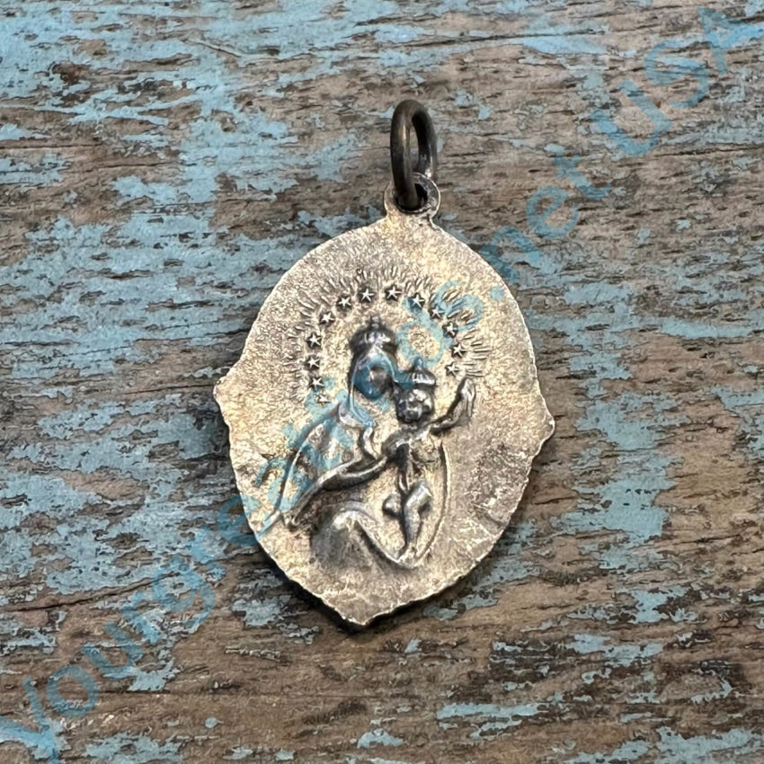 Vintage Silver Devotional Jesus Pendant