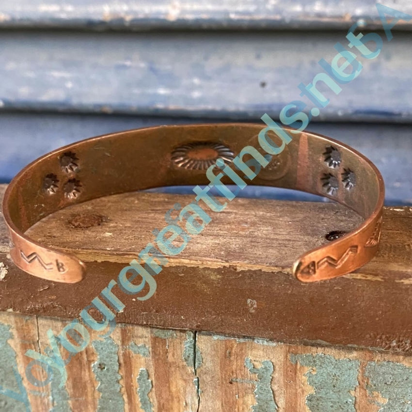 Vintage Solid Copper Cuff Indian Bracelet Bell Yourgreatfinds