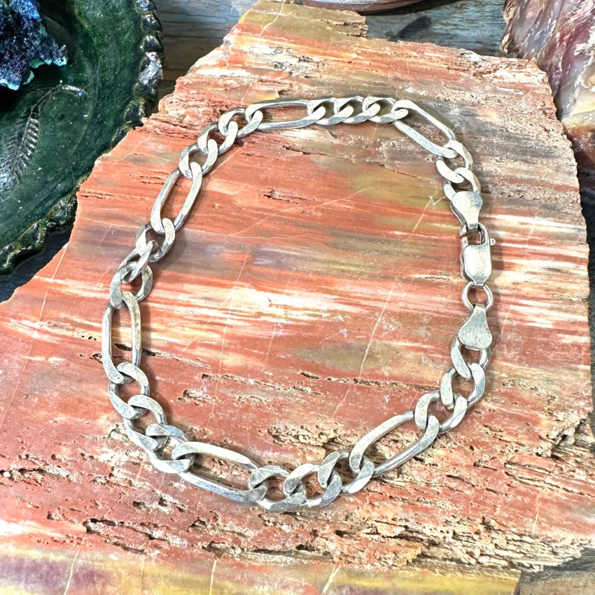 Vintage stamped silver outlet heavy link chain.