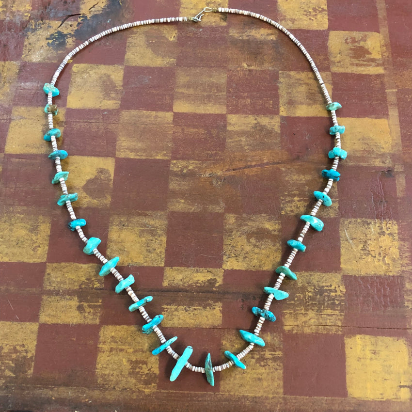 Long turquoise nugget necklace with hotsell matching earrings