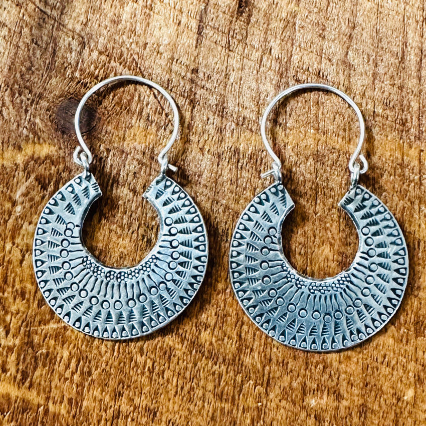 Vintage Stamped Sterling Silver Hoop Pierced Earrings – Yourgreatfinds