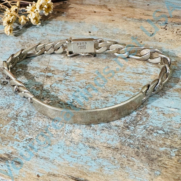 Vintage sterling silver id outlet bracelet