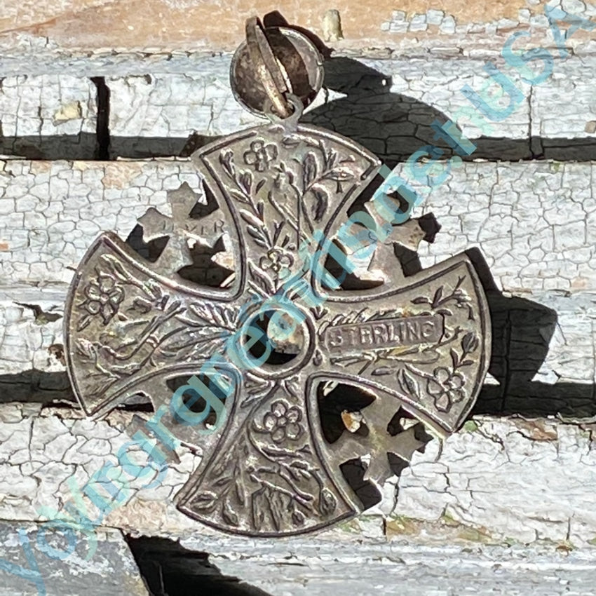 Vintage Sterling Silver Maltese Cross Pendant Yourgreatfinds