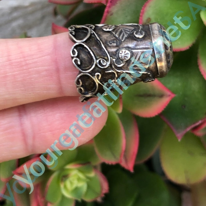 Vintage Sterling Silver Sewing Thimble Mexico Yourgreatfinds