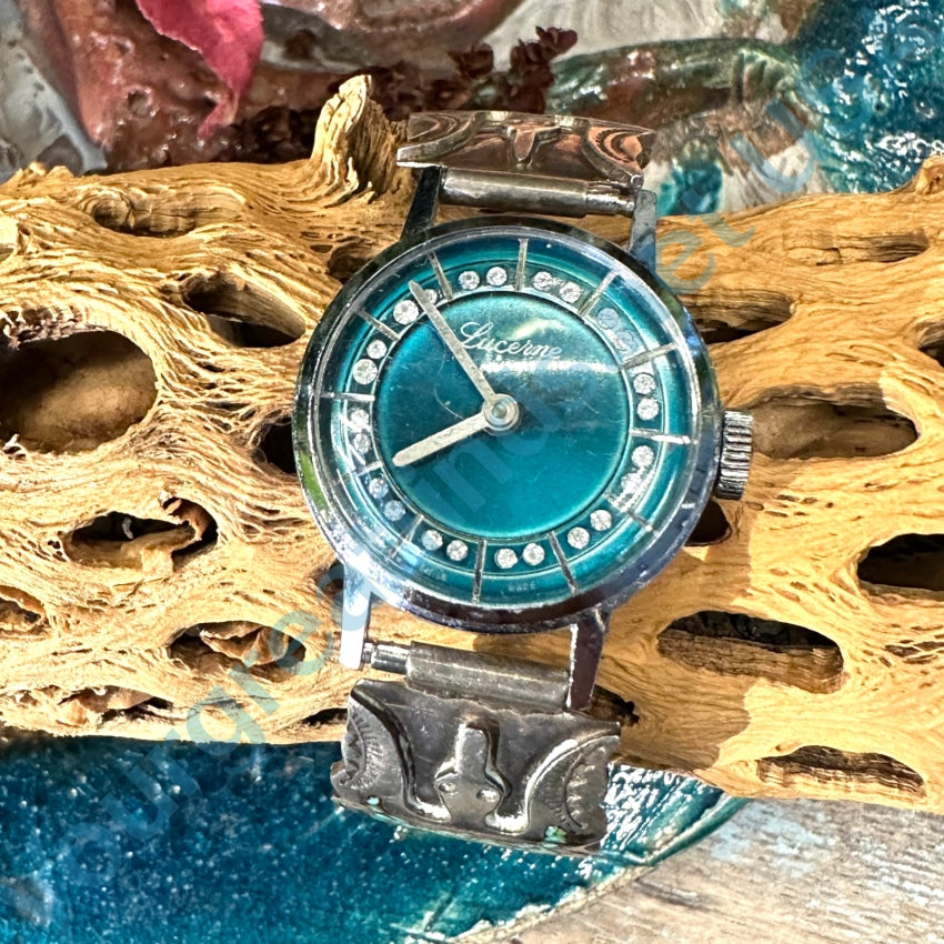Vintage Sterling Silver Turquoise Southwestern Phoenix Bird Watch Band