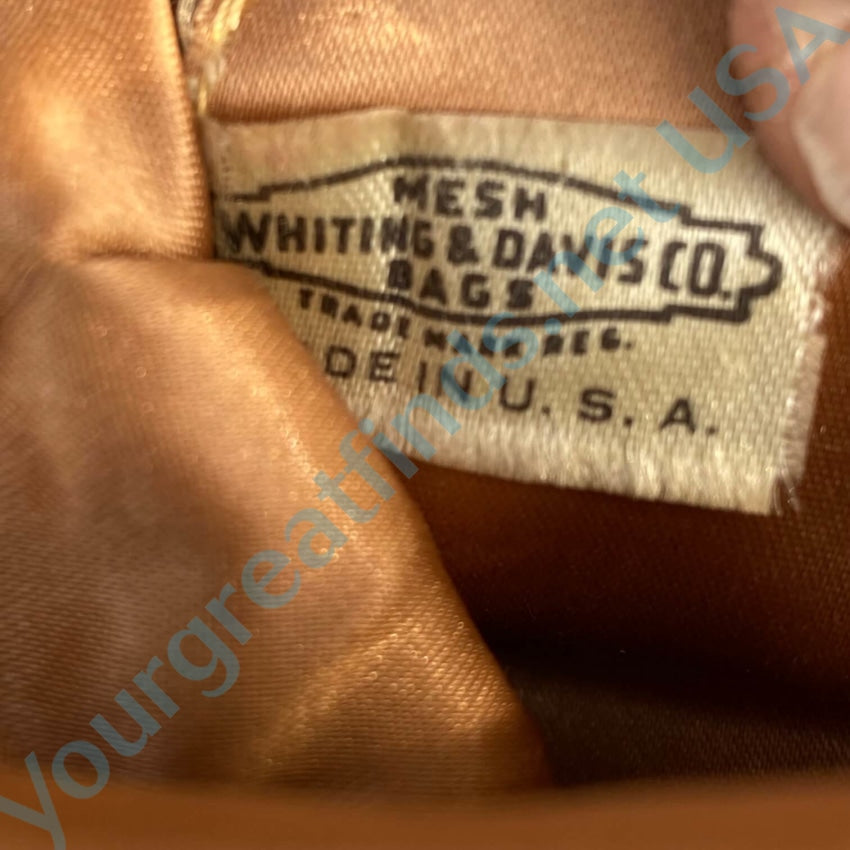 Vintage Whiting Davis Black Mesh Evening Bag
