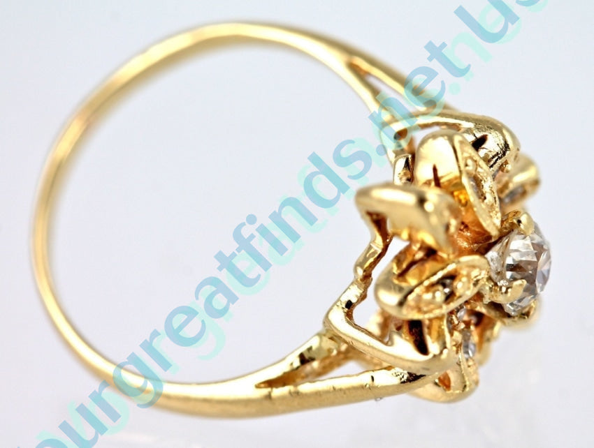 Yellow 14k Gold & 1/2 Carat Diamond Ring Size 5 Yourgreatfinds