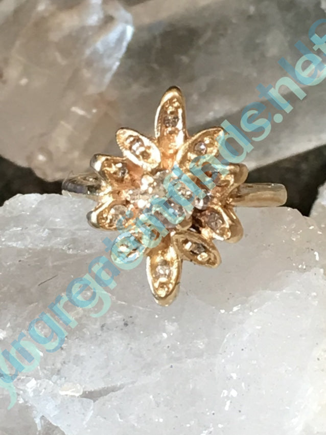 Yellow 14k Gold &amp; 1/2 Carat Diamond Ring Size 5 Yourgreatfinds