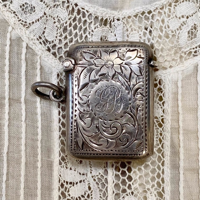 ANTIQUE Purse Clasp Match fashion Safe / Holder / Vesta / Striker