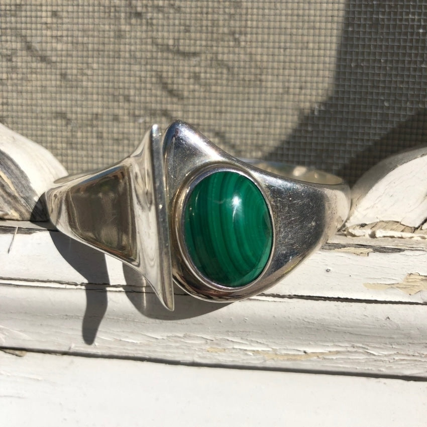 Taxco Malachite hot Sterling Cuff