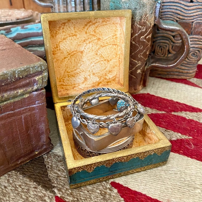 Vintage Italian Florentine Wooden Bracelet Box Yourgreatfinds