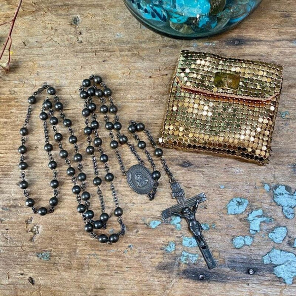 74pc Antique Gold Metal Rosary Kit by hildie & jo