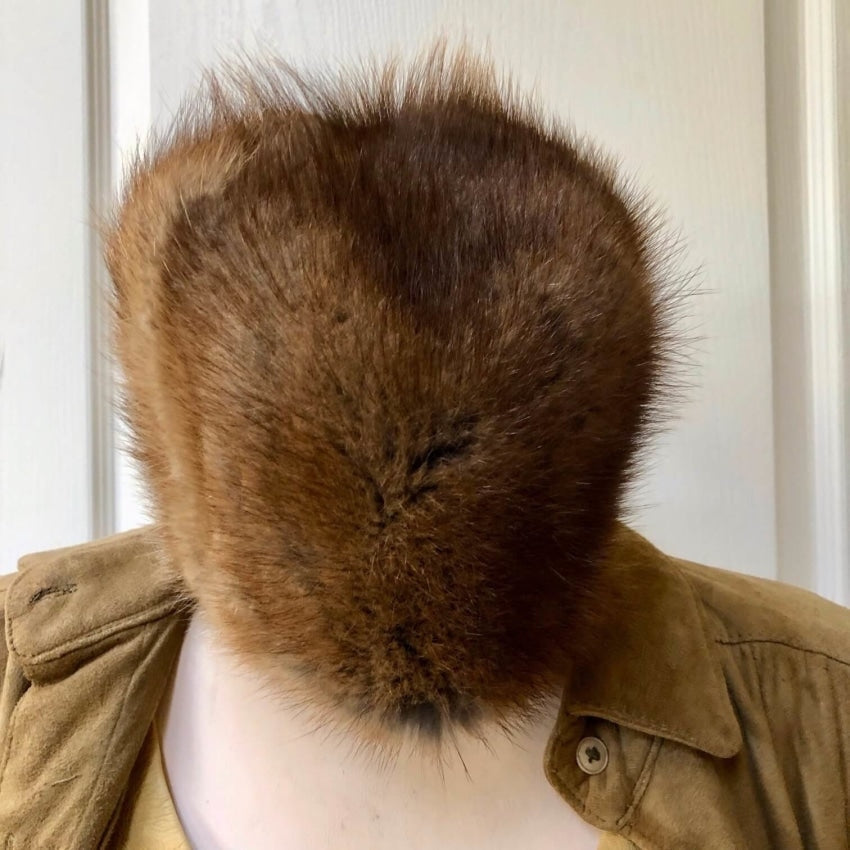 Warm Vintage Fur Hat Quilted Interior – Yourgreatfinds display picture 3