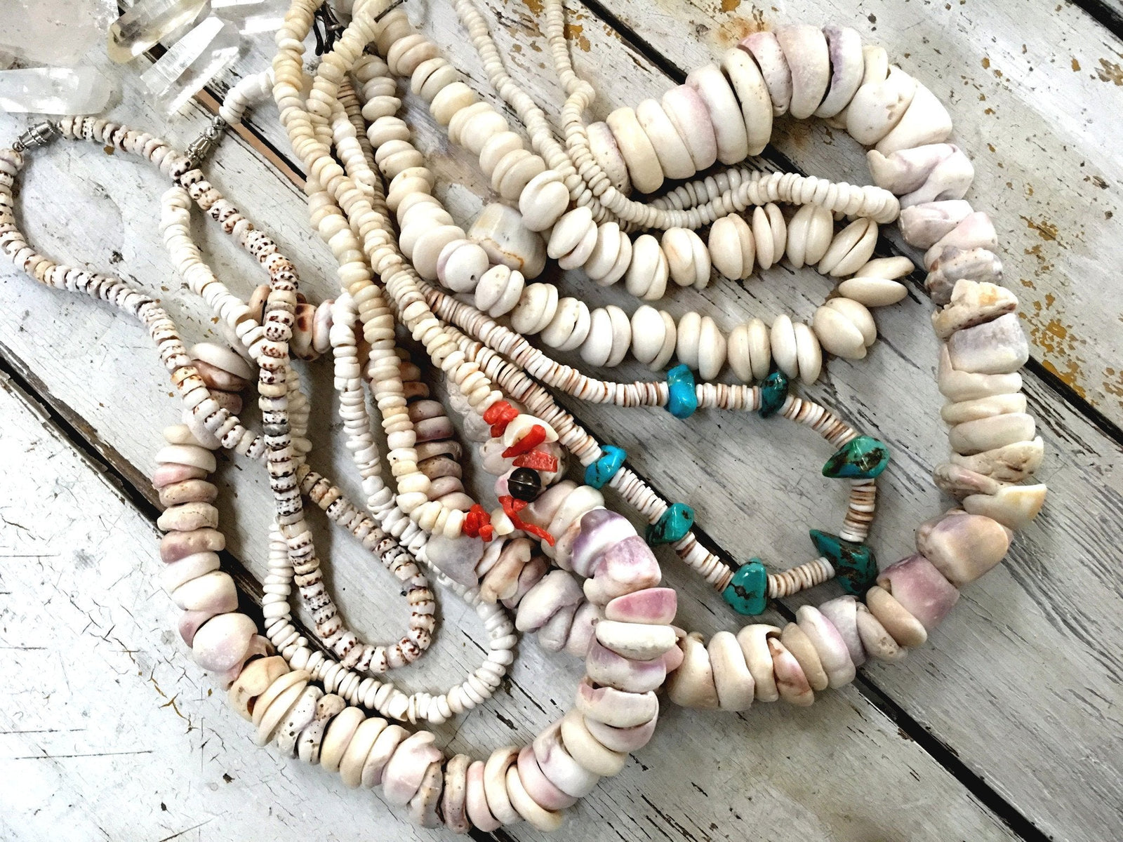 Hawaiian Seashell Necklace Multi-Color – Salt + Sea