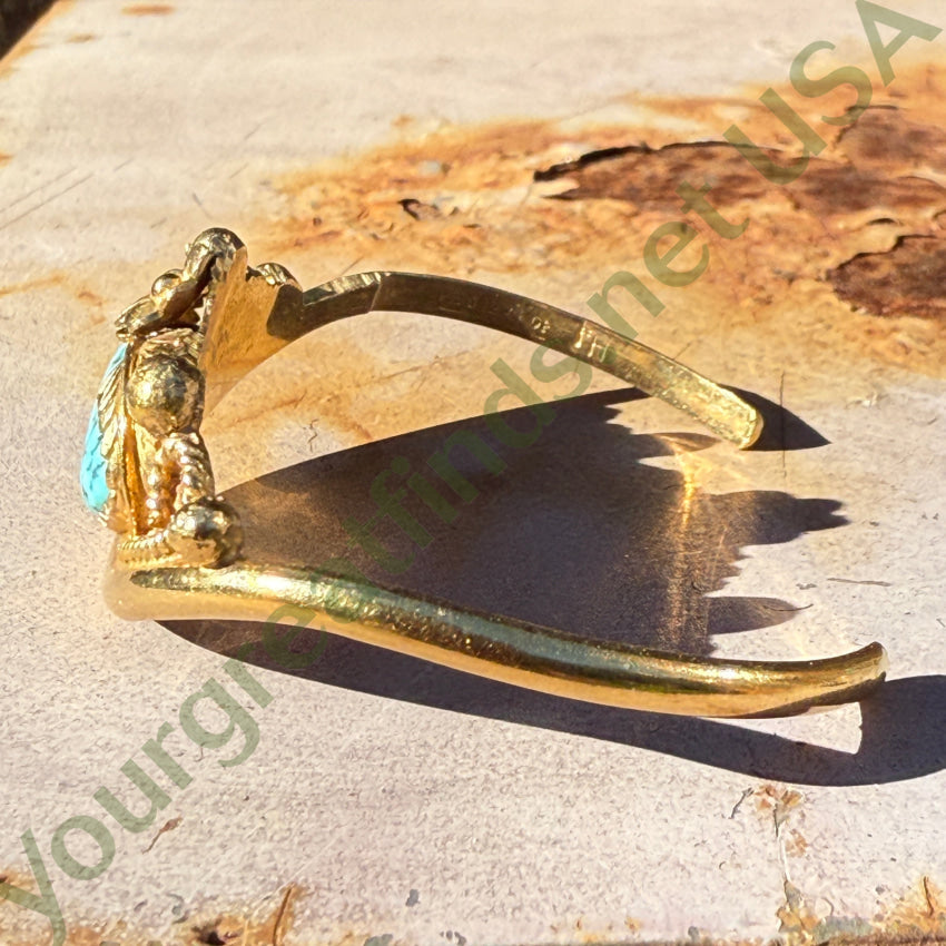 1/20 12Kt Gold Filled Navajo Bracelet No. 8 Turquoise Signed bracelet