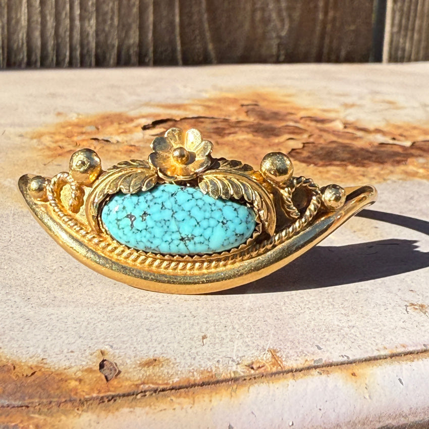 1/20 12Kt Gold Filled Navajo Bracelet No. 8 Turquoise Signed bracelet