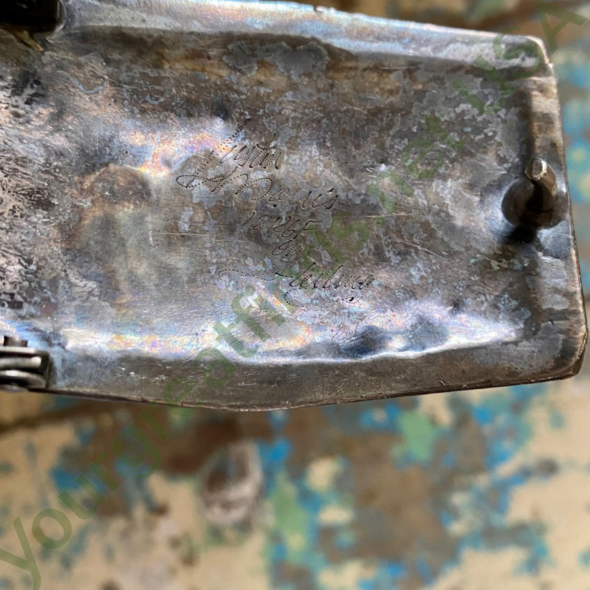 12K Gold Filled Sterling Silver Onyx Navajo Bolo Tie