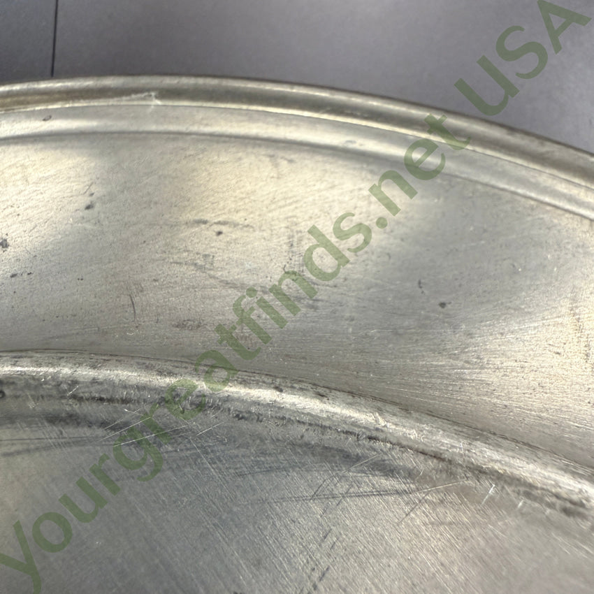 14’’ Pewter Charger Vintage Plate charger