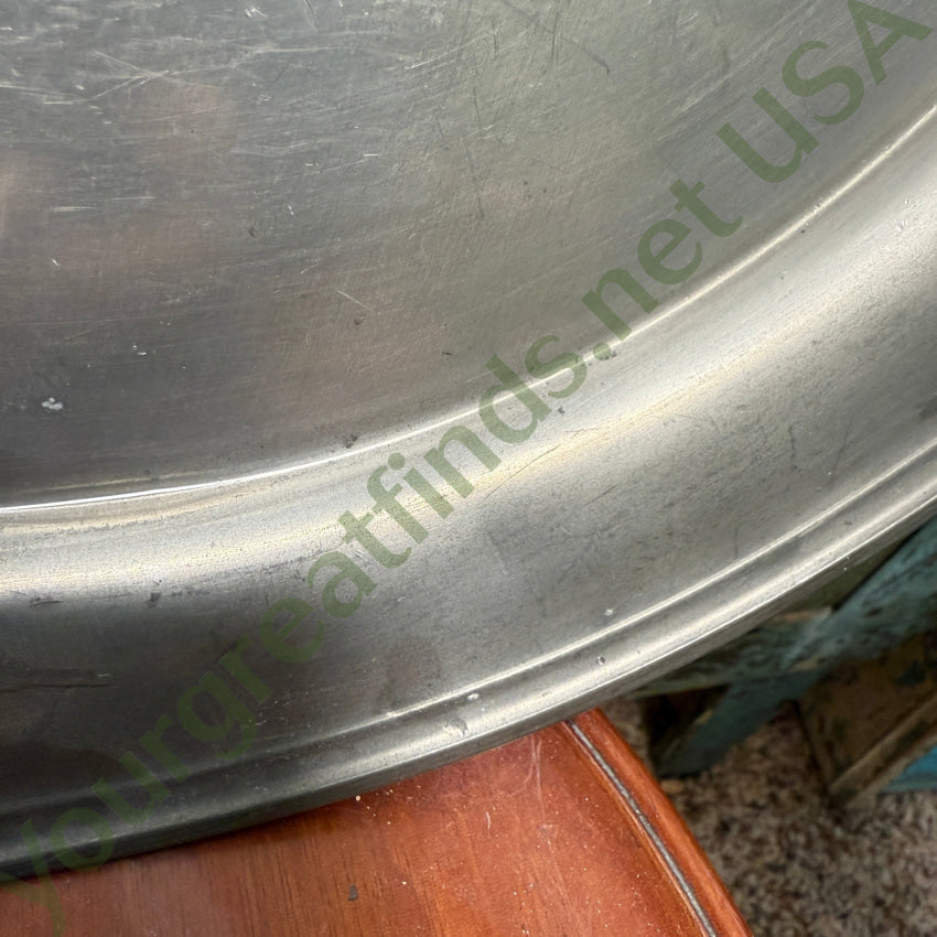 14’’ Pewter Charger Vintage Plate charger