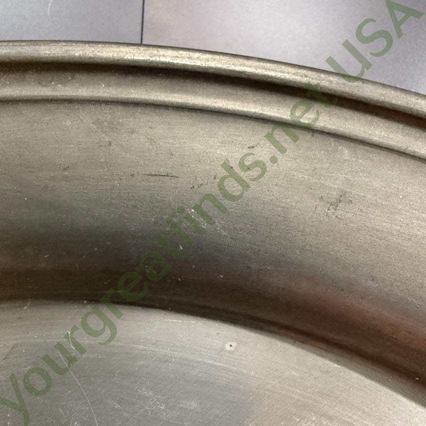 14’’ Pewter Charger Vintage Plate charger