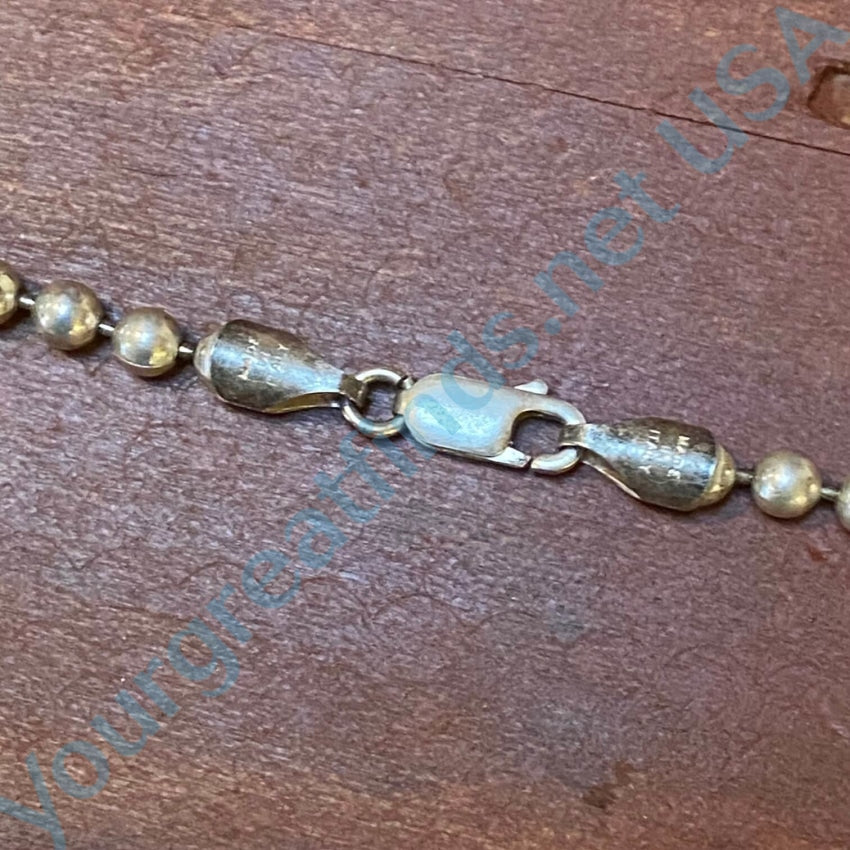 16 Sterling Silver Ball Chain Vintage