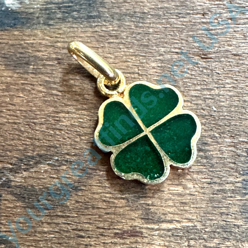 Vintage Four Leaf Clover Necklace With 20 Motifs, 18k Yellow Gold